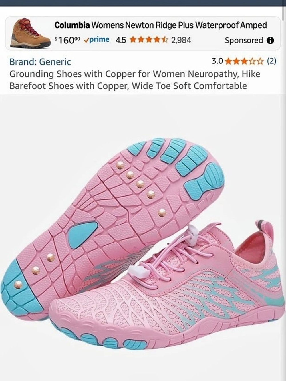 Women’s neuropathic grounding shoes with copper
